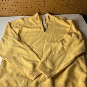 Tommy Bahama Men's Flip Side Reversible Half-Zip Sweatshirt Yellow L